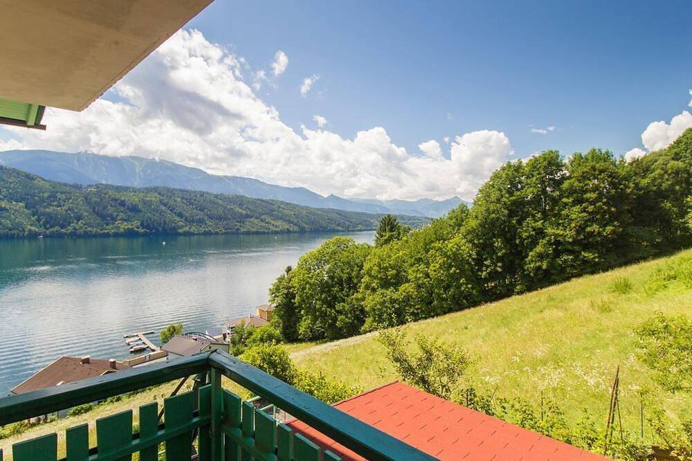 Einzelzimmer mit Balkon und Seeblick - Gästehaus Libelle in Millstatt, Oberkärnten