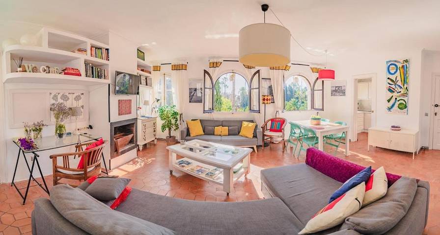 Apartamento para 4 personas, con vistas además de terraza y jardín, Se admiten mascotas en Alcazar