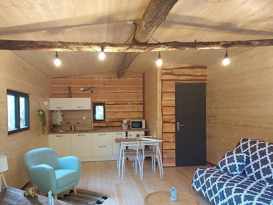 Camping Les Cerisiers - Chalet 2 personas - Chalet De Madera 28 m2 2 personas in Vernet-les-Bains, Región de Prades (Francia)