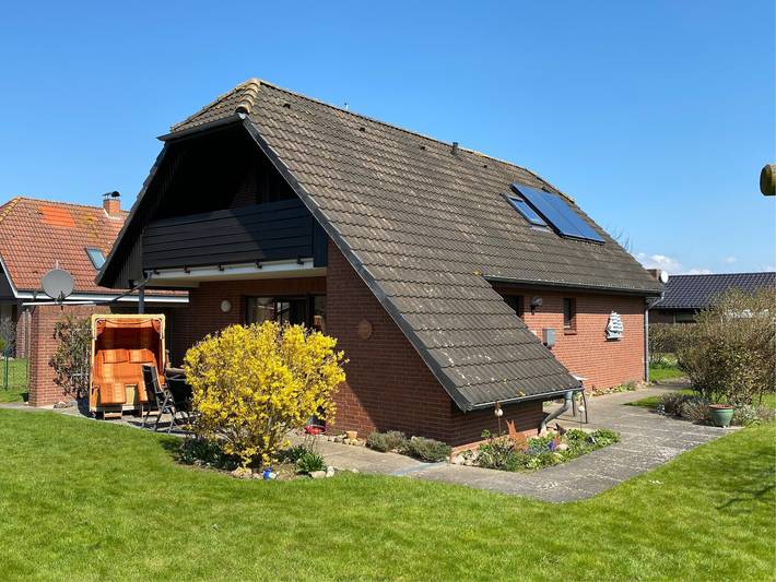 Ferienhaus für 5 Personen, mit Balkon und Garten sowie Sauna in Friedrichskoog