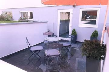 Ferienwohnung für 3 Personen, mit Terrasse und Garten in Dreiländereck