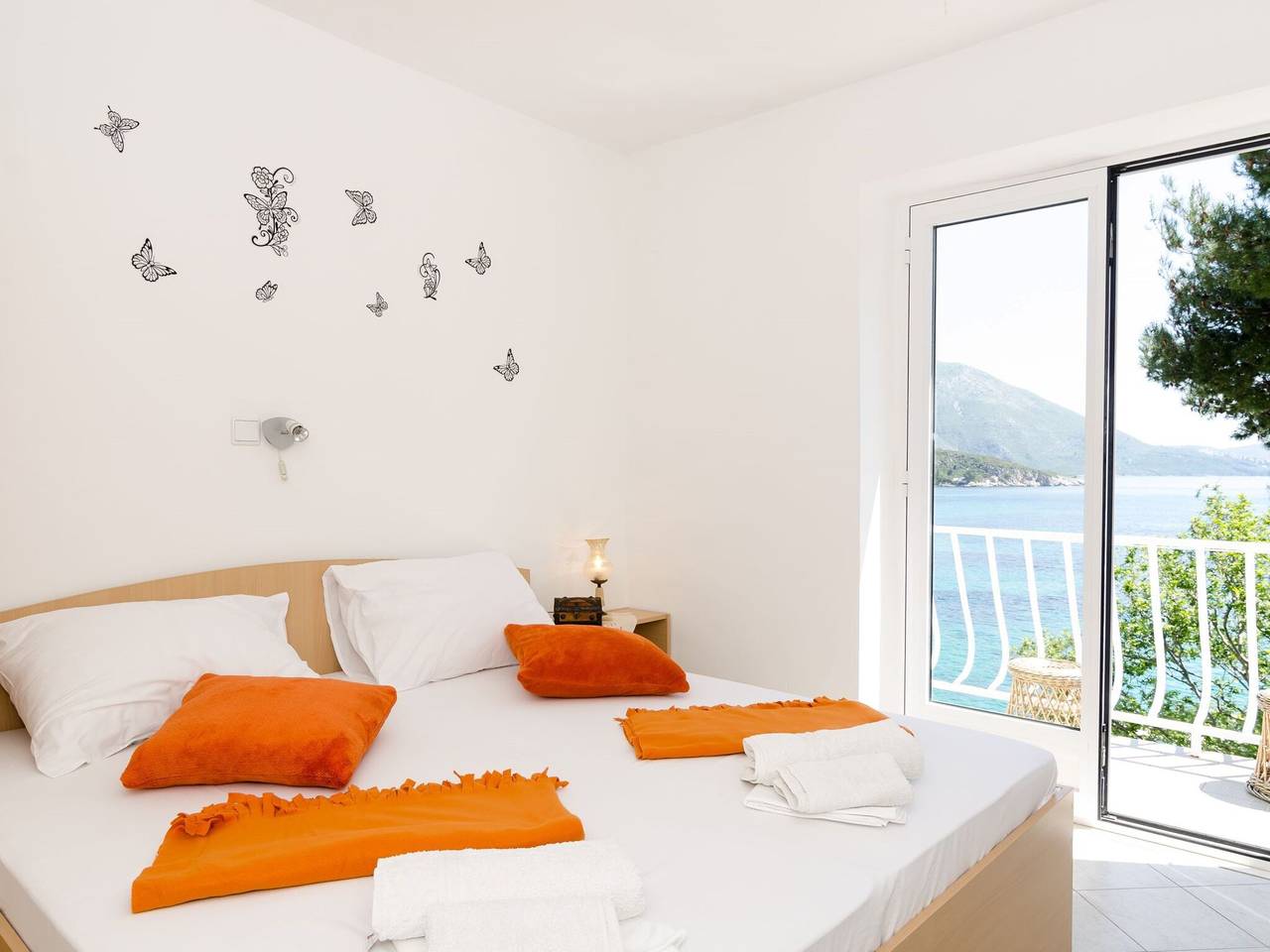 Ganze Wohnung, Guest House Daniela - Standard Double Room with Sea View - Soba 1 in Mlini, Dubrovnik-Neretva