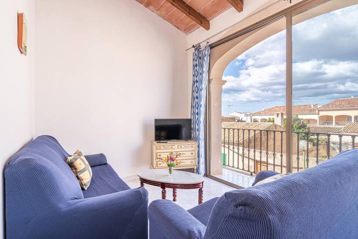 Casa de vacaciones Can Rafel con vistas al mar, Wi-Fi, A/C y balcón in Es Trenc, Campos