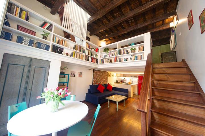 Loft per 2 persone, con panorama e terrazza in Piazza Navona