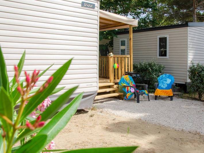 Camping les Jardins d'Agathe ****  - Mobilheim 2 personen - Cottage Stella Maris 2Pers+1kind -3Jahre 1Zimmer Klima in Grau d’Agde, Agde