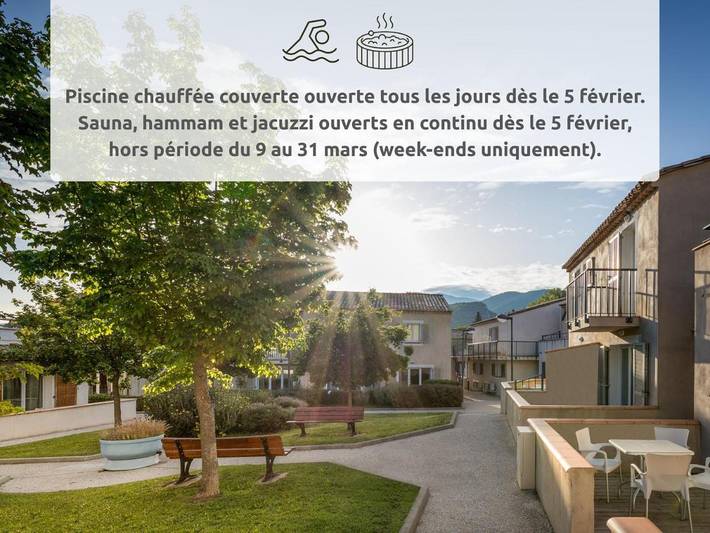 Appart’hôtel pour 4 personnes, avec Balcon et Jacuzzi ainsi que Terrasse et Jardin à Malaucène