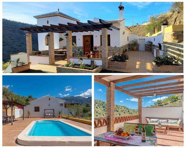 Apartamento para 6 personas, con jardín además de vistas y piscina en Canillas de Aceituno