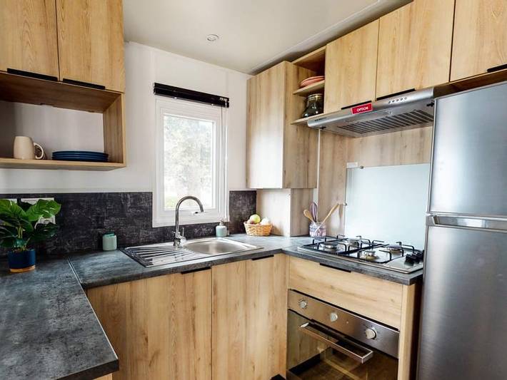 Camping Siblu les Embruns Funpass inclus - Mobilheim 8 personen - Wohlbefinden 3ch 8p Signature clim in Claouey, Lège-Cap-Ferret