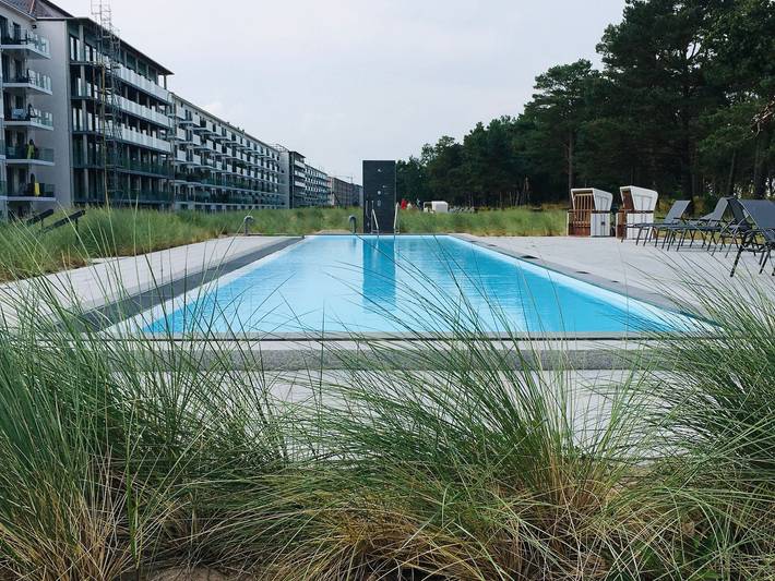 Ferienwohnung für 5 Personen, mit Pool und Sauna sowie Terrasse in Binz