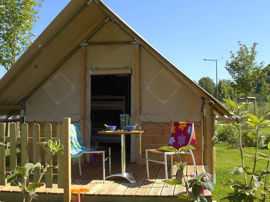 Camping  Ecologique La Roche d'Ully - Bungalowzelt 4 personen - Kanadische Lodge ohne Sanitäranlagen in Ornans, Doubs