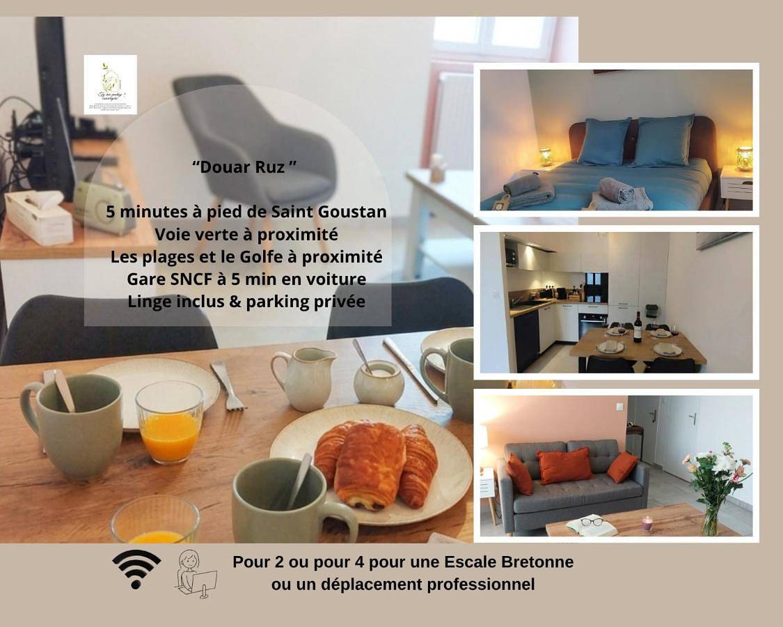 Appartement entier, St-Goustan 2-4 pers -Parking privé & charme breton in Auray, Côte des Mégalithes