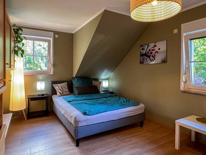 Ganze Wohnung, Ferienwohnung 'Das Haus Stiller Grund' mit Gemeinschaftsgarten, Balkon und Wlan in Eggersdorf, Petershagen/Eggersdorf