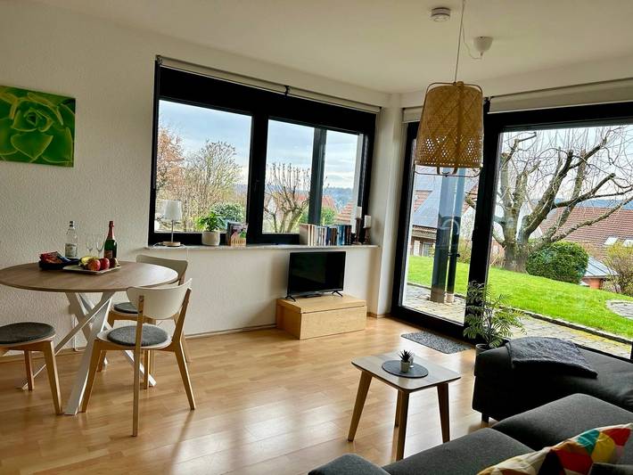 Ferienwohnung für 2 Personen, mit Terrasse und Garten sowie Ausblick in Schotten - 4