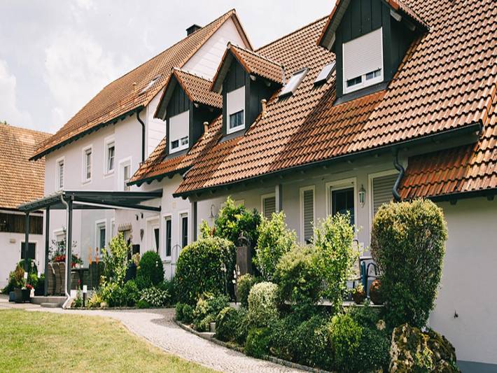 Bauernhof für 4 Personen, mit Balkon und Balkon/Terrasse sowie Terrasse und Garten