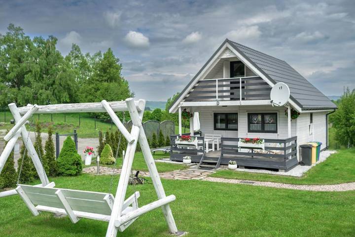 Domek letniskowy dla 6 osób, z Balkon i Taras oraz Jacuzzi i Widok w Duszniki-Zdrój