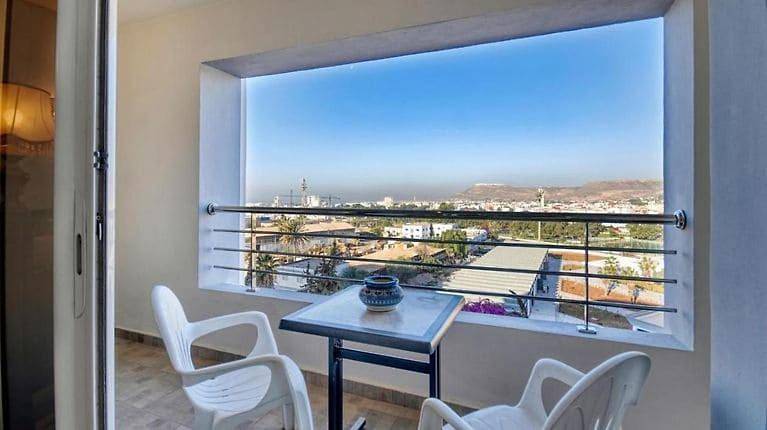 Apartament wakacyjny dla 4 osób, z balkon i basen w Agadir