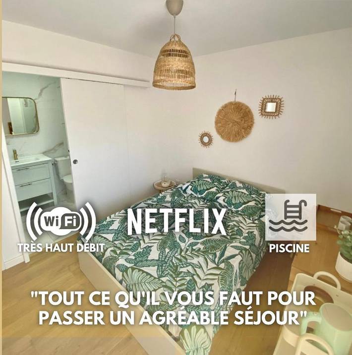 Maison d’hôte pour 2 personnes, avec Terrasse ainsi que Jardin et Piscine à Mimizan