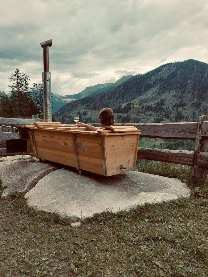 Ferienhaus für 4 Personen, mit Balkon und Terrasse sowie Garten und Ausblick