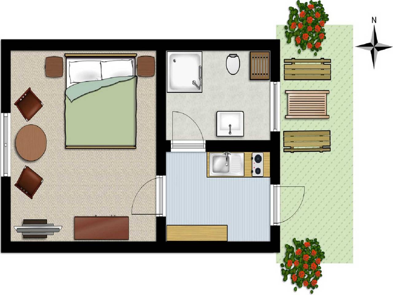 Ganze Ferienwohnung, Helms Hüsing - Appartement Peting in Neuendorf Insel Hiddensee, Hiddensee