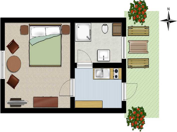 Ferienwohnung für 3 Personen, mit Garten auf Hiddensee - 3