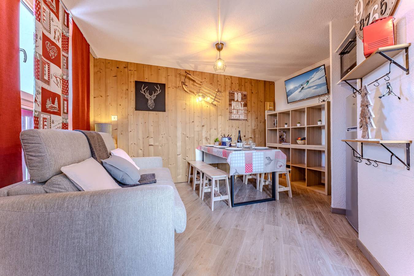 Appartement entier, Appartement de vacances pour 6 personnes avec balcon/terrasse in Val Thorens, Les Trois Vallées