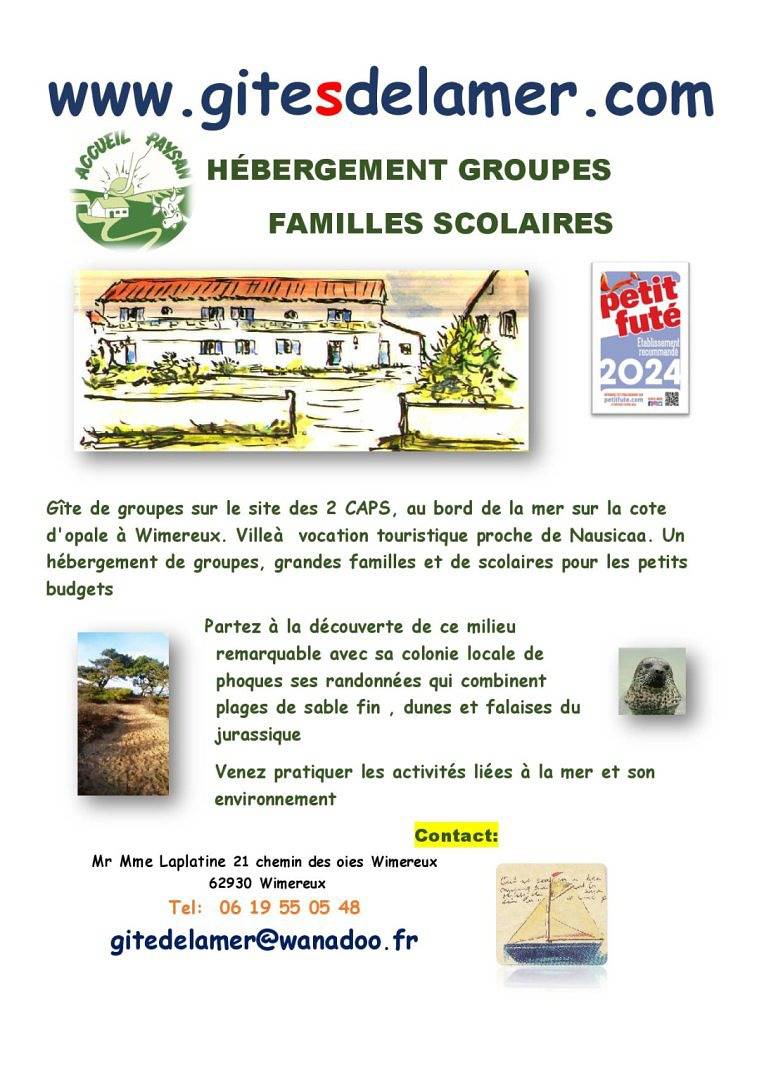 2 gîtes de groupes bord de mer (15 personnes + 21 personnes) in Wimereux, Région de Boulogne-sur-Mer
