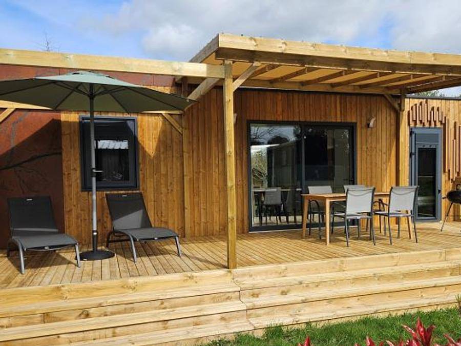Camping Domaine de Kervallon - Mobilhome 4 personas - Elegance 40m² (2 habitaciones - 2 baños - Aire acondicionado) terraza semicubierta 27m² - Nuevo para 2024 in Caro (desambiguación), Región de Vannes