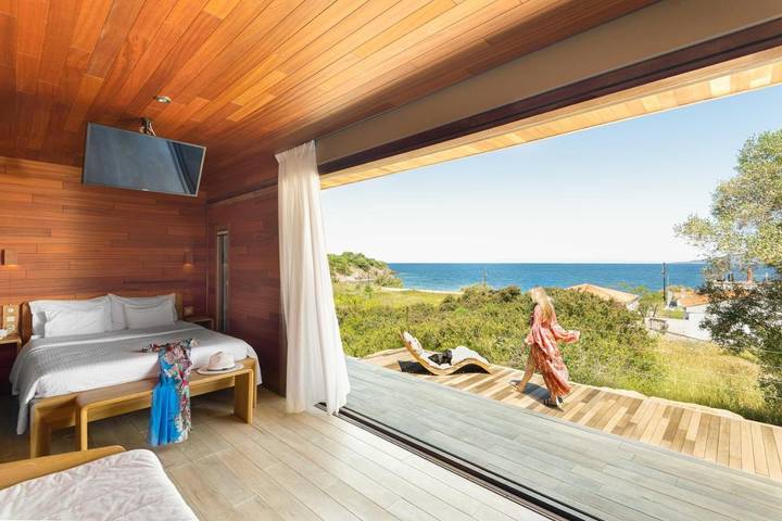 Camping voor 4 personen, with Terras and Tuin as well as Uitzicht in Chalkidiki