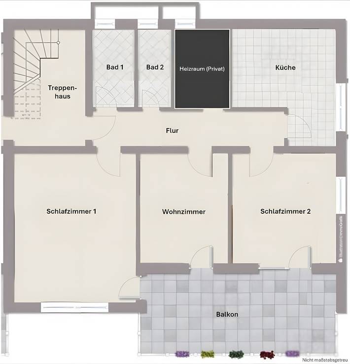 Ferienwohnung für 4 Personen, mit Balkon in Nationalpark Schwarzwald - 3