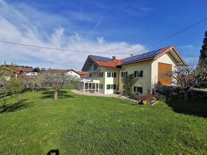 Ferienwohnung für 4 Personen, mit Balkon und Terrasse sowie Garten in Rieden