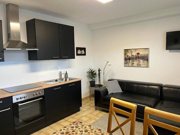 Ferienwohnung für 3 Personen, mit Terrasse und Garten sowie Ausblick in Amorbach