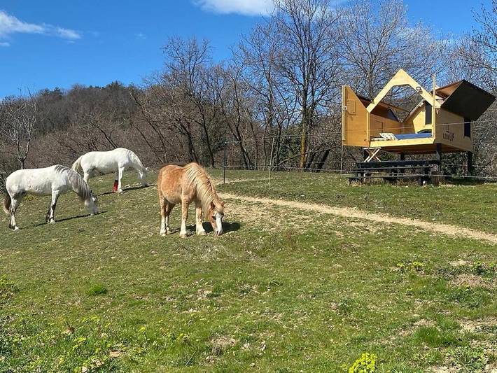 Gîte pour 2 personnes, avec Terrasse ainsi que Jardin et Vue à Villar San Costanzo