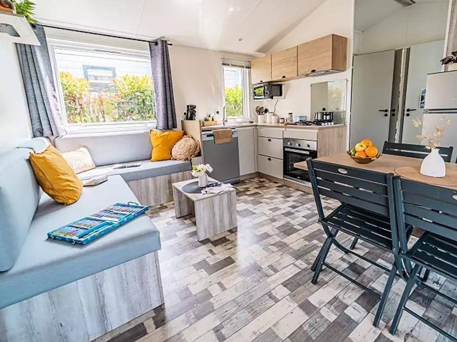 Camping l'Océan - Mobilhome 6 personas - Trio Premium 4 Habitaciones 6 Personas Jacuzzi + Aire Acondicionado + Tv in Brem-sur-Mer, Valle del Loira