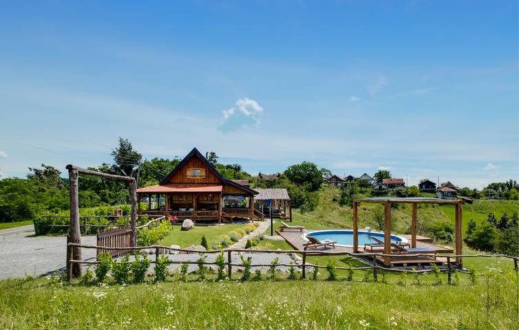 Ferienhaus für 6 Personen, mit Sauna und Garten sowie Ausblick und Terrasse