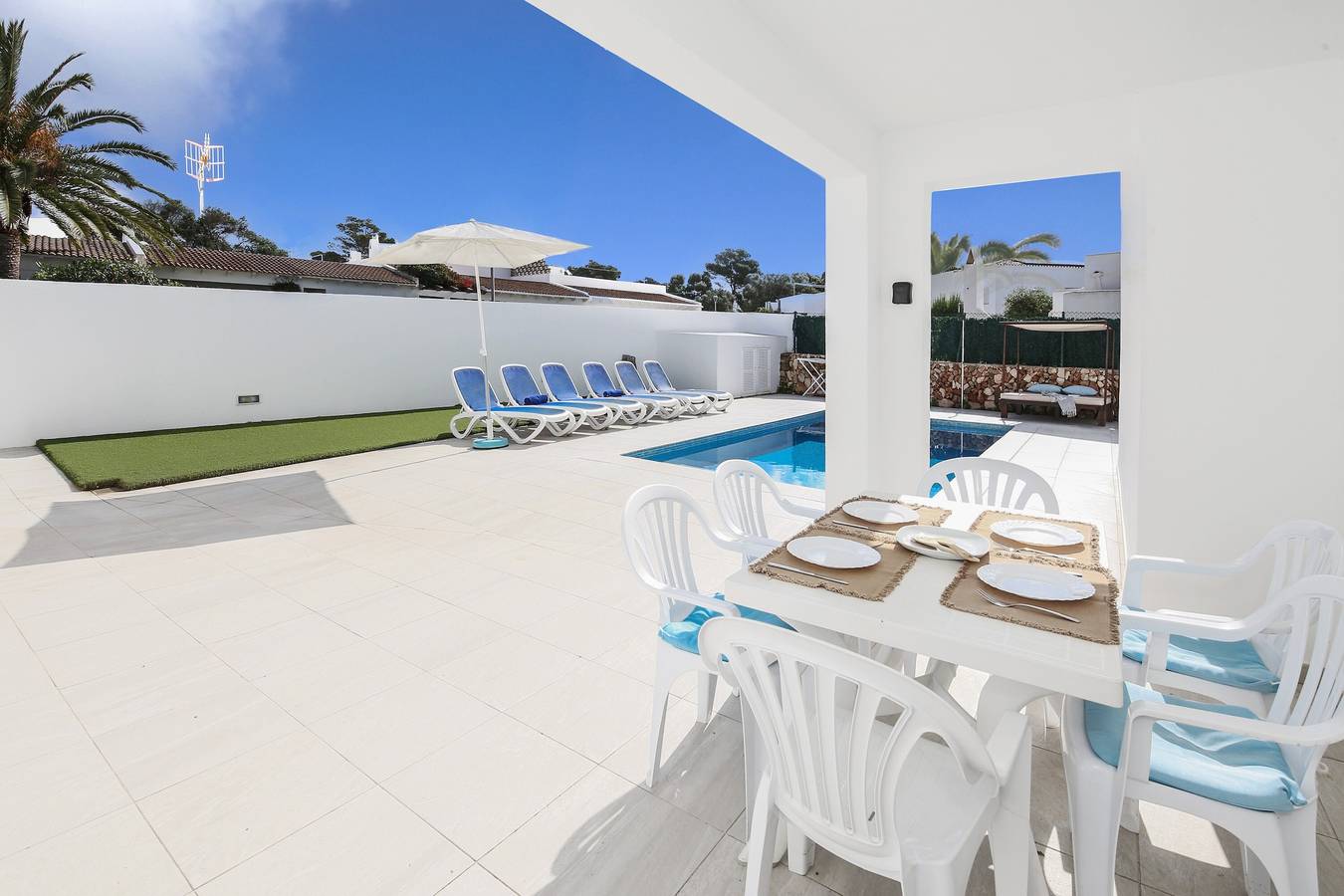 Modern villa with pool - Villa Aday & Ixeia in Cala Blanca, Ciutadella