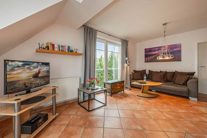 Ferienwohnung für 4 Personen, mit Balkon und Sauna in Kölpinsee