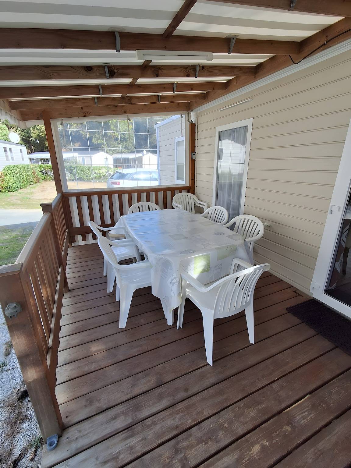 Mobilheim „Mh 338 Ronce Les Bains“ mit Gemeinschaftspool, privater Terrasse und Klimaanlage in La Tremblade, Côte de Beauté