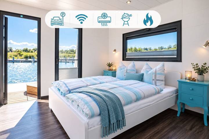 Ferienhaus für 4 Personen, mit Terrasse und Seeblick in Weißenfels