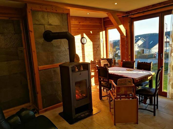 Ferienwohnung für 12 Personen, mit Terrasse und Garten sowie Sauna und Ausblick