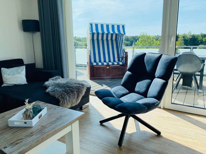 Ferienwohnung für 5 Personen, mit Balkon und Sauna in Sahlenburg