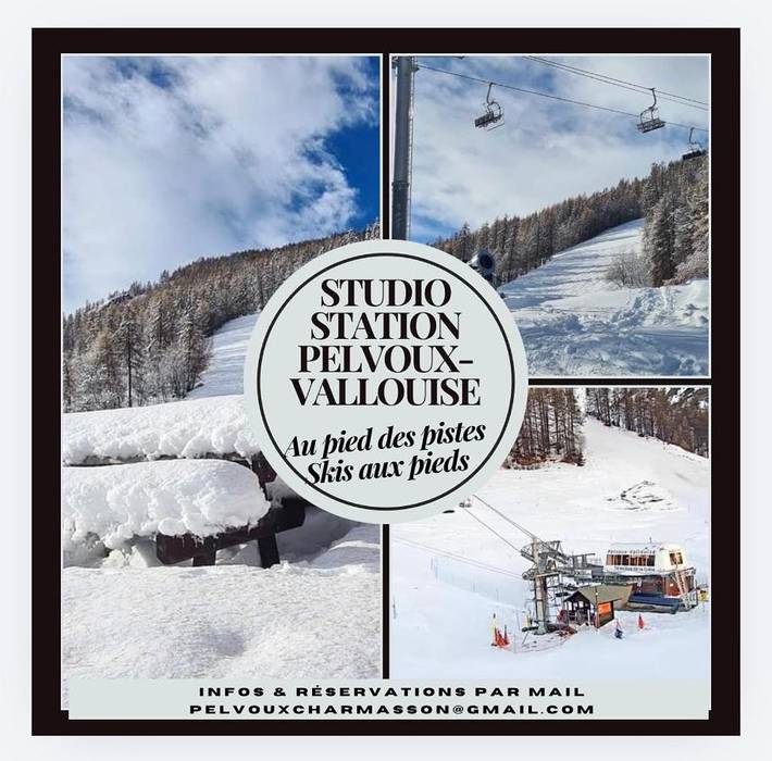 Gîte pour 4 personnes, avec balcon et vue dans Station De Ski Pelvoux Vallouise