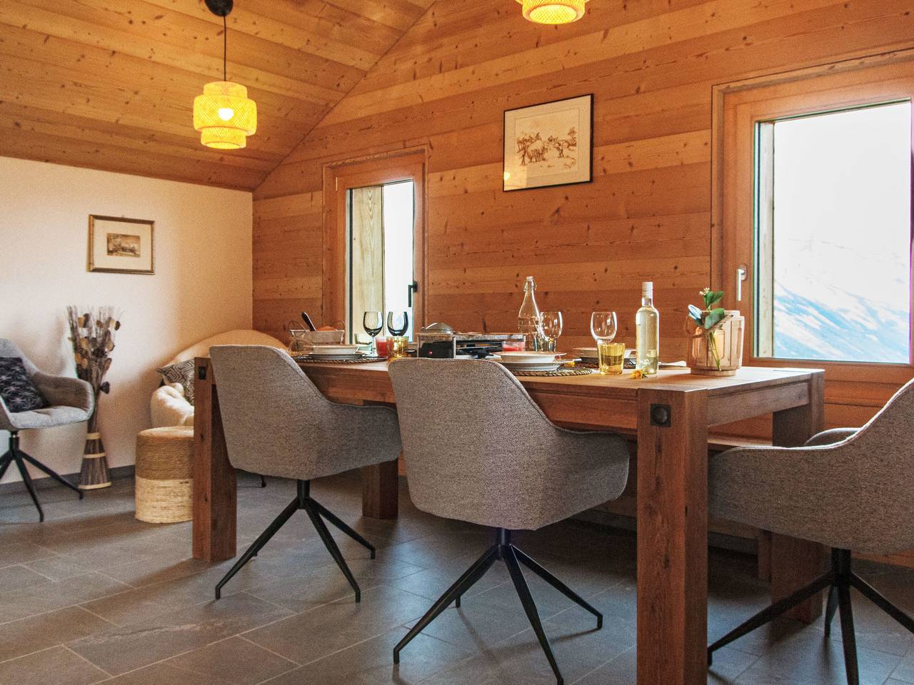 Le mayen des Veillas in Nendaz, Walliser Alpen