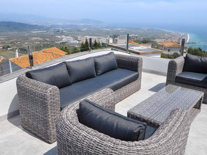 Moderne Luxusvilla, Meerblick und beheiztem Pool in Monte de los Almendros, Salobreña