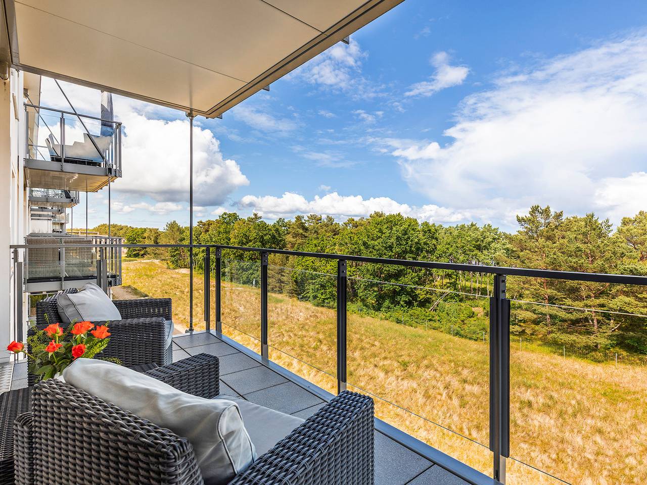 Geheel vakantieappartement, Vakantieappartement voor 4 personen met balkon in Prora, Binz