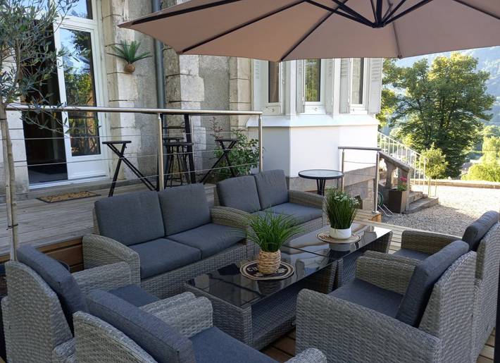 Manoir pour 15 personnes, avec terrasse et jacuzzi ainsi que piscine et jardin dans le Cantal - 4