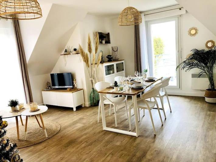 Appartement de vacances pour 4 personnes, avec terrasse et vue, animaux acceptés