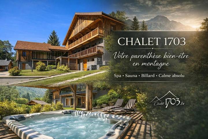 Location de vacances pour 2 personnes, avec jacuzzi ainsi que sauna et jardin dans Glières-Val-de-Borne
