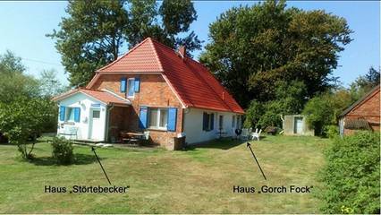 Ferienhaus für 6 Personen, mit Garten und Ausblick sowie Terrasse am Greifswalder Bodden