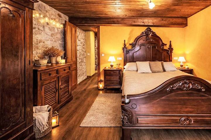 Berghütte mit Terrasse, Kamin und Jacuzzi in Teverga, Chaîne Cantabrique