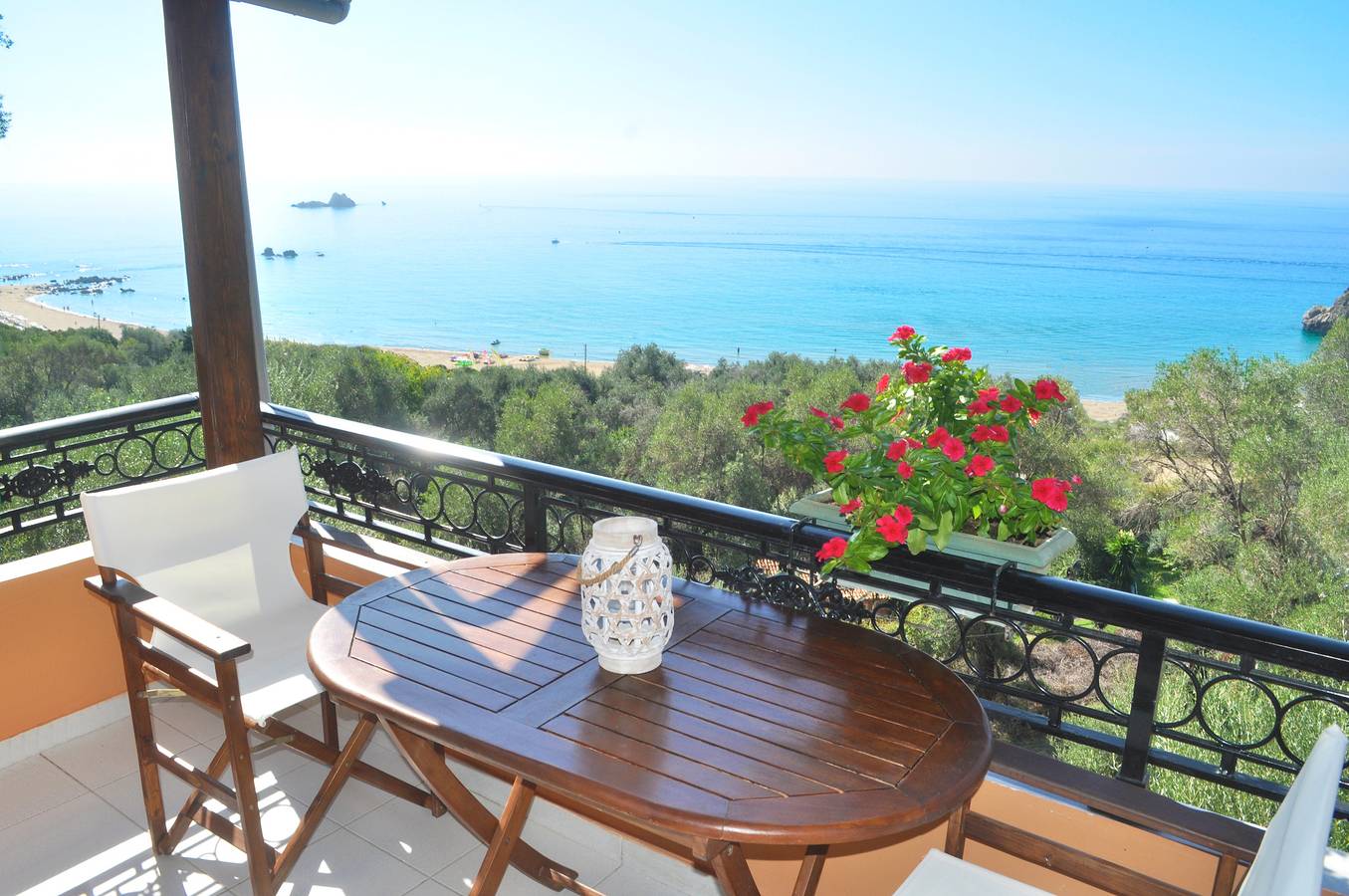 Geheel appartement, Vakantieappartement voor 3 personen met balkon in Pelekas, Corfu